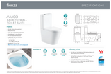 Fienza K314A Aluca Tornado Flush Back-to-Wall Toilet Suite