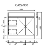 Aulic 900mm Maya Freestanding Vanity CA22-900 Vanity Units