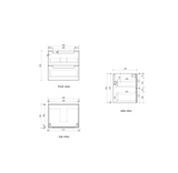 Aulic 600mm Lovina Tier Wall Hung Vanity CAWH55-600 Vanity Units