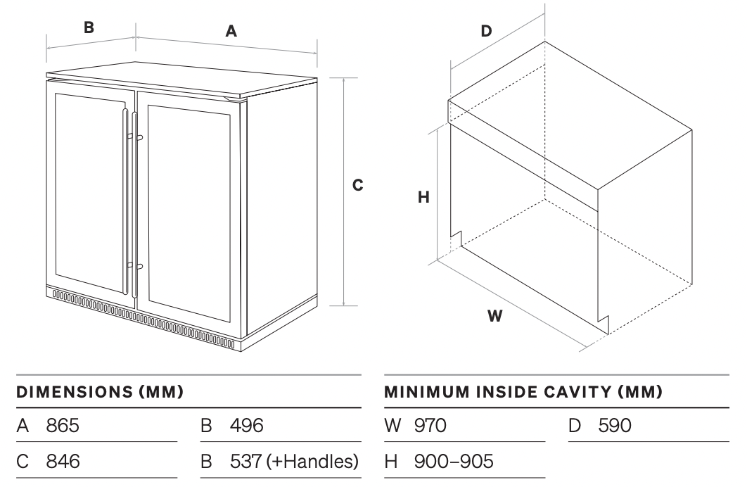 Omega OBF190 190L Outdoor Stainless Steel Beverage Centre