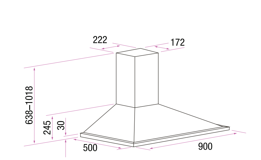 Airvolution IRC90S 90cm Stainless Steel Canopy Range hood