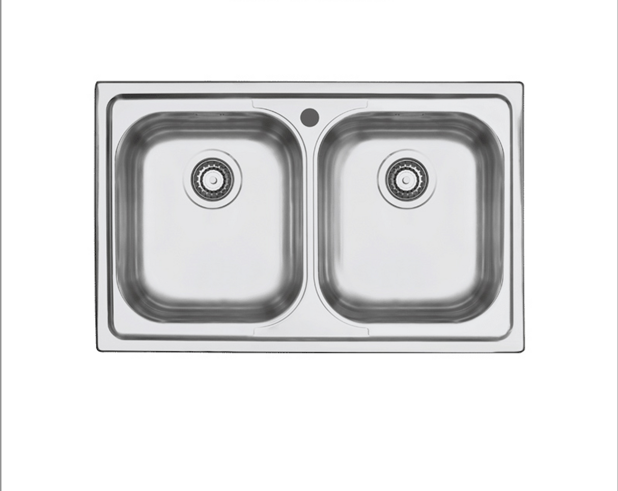 Abey Barazza BF200 B-Fast Top Mount Double Bowl Sink
