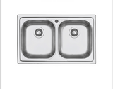 Abey Barazza BF200 B-Fast Top Mount Double Bowl Sink