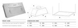 Omega ORU50XLCOM 52cm High Powered Undermount Range hood
