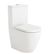 Fienza K002A Koko S-Trap 90-160mm Toilet Suite, White - Chrome Buttons
