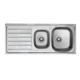 Seima 192390 Acero 1160 Sink Abovemount, 1 Tap Hole Left Hand Drainer, Stainless Steel