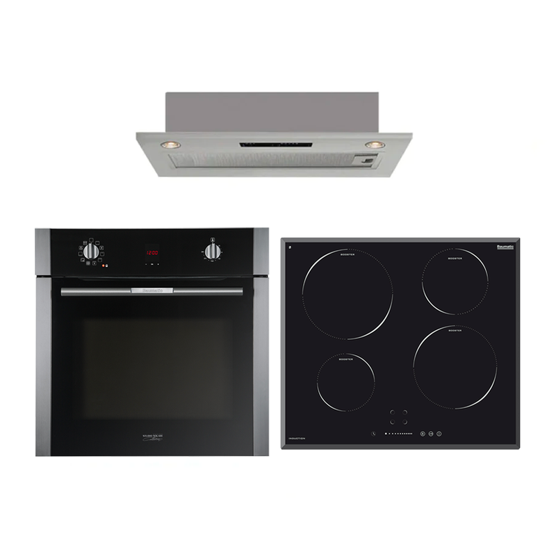 Baumatic Solari Oven and Induction Cooktop with Undermount Rangehood P SA Appliance Warehouse