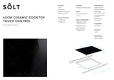 Solt GGSC60T 60cm Ceramic Cooktop, Touch Controls