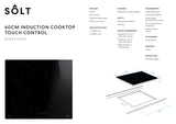 Solt GGSCI60T 60cm Induction Cooktop, Touch Controls