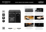 Belling BRDX90INDAN Richmond Deluxe 90cm 5 Zone Induction Range Cooker - Anthracite