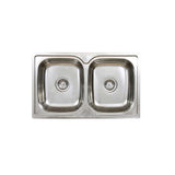 Seima 191582 Acero 005 Double Bowl Sink, Abovemount (No taphole), Stainless Steel, 820x500mm