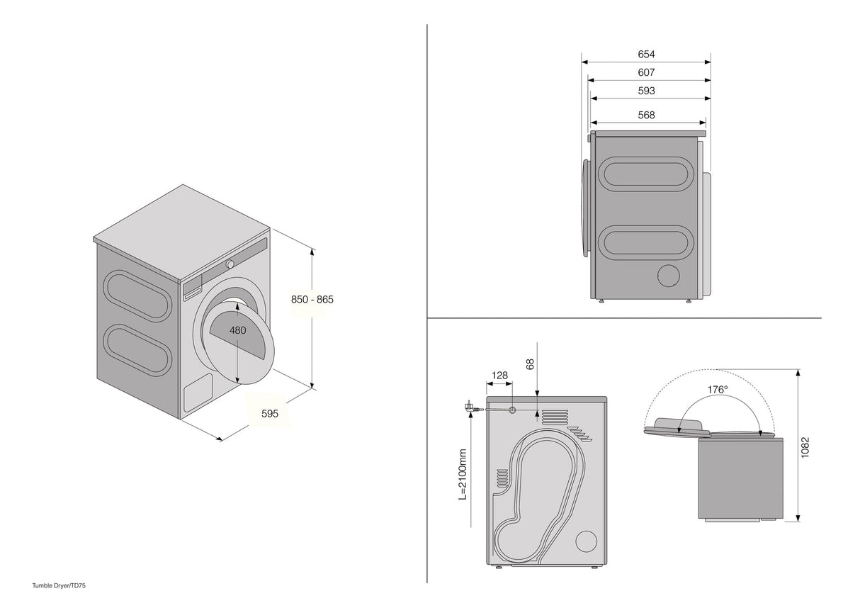 ASKO Laundry Bundle AL01 W2084C 8kg Front Load Washing Machine & T208CWAU 8kg Classic Series Condenser Dryer - ASKO