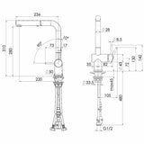 Franke TA7611MB Active Plus Pull Out Tap, Matte Black