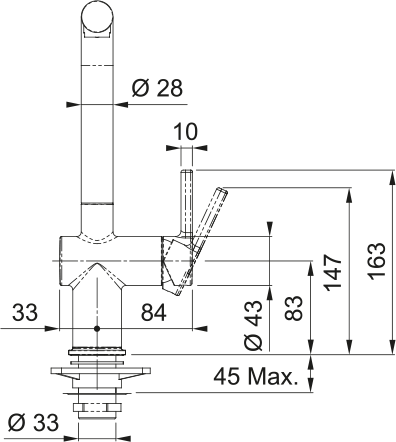 Franke Tap Active L Pullout 2 Jets Matte Black, TA7721MB