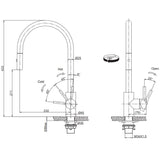 Franke Eos Neo Pull Out Tap with Vegy Spray Anthracite, TA9601AN