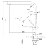 Franke Atlas Neo Pullout Tap Gun Metal, TA9701GM