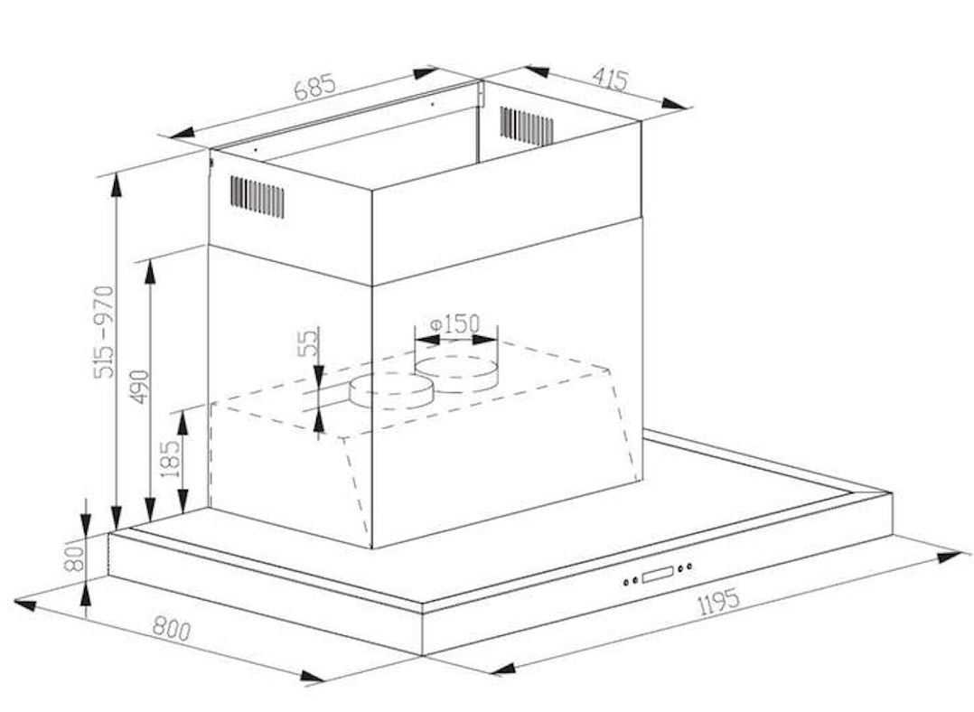 Technika TAR1200S 120cm Outdoor BBQ Canopy Rangehood -  - Black Friday Sale!!!