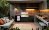 Crossray TC4K-MINI-1 Compact Outdoor 4 Burner Infrared Gas BBQ Kitchen with Drinks Fridge