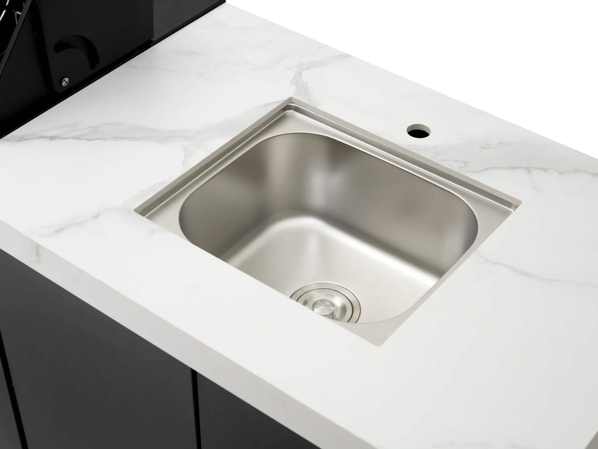 Crossray TCEK-04 eXtreme Electric Outdoor BBQ Kitchen, with Drinks Fridge & Sink, White Top