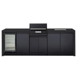 Crossray TCEK-10 eXtreme Electric Outdoor BBQ Kitchen with Drinks Fridge & Sink, Black Top