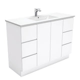 Fienza Dolce Tcl120C 1200Mm Fingerpull Vanity On Kickboard White - Special Order Units