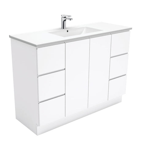 Fienza Dolce Tcl120C 1200Mm Fingerpull Vanity On Kickboard White - Special Order Units