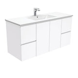 Fienza Dolce Tcl120F 1200Mm Fingerpull Wall Hung Vanity White - Special Order Units