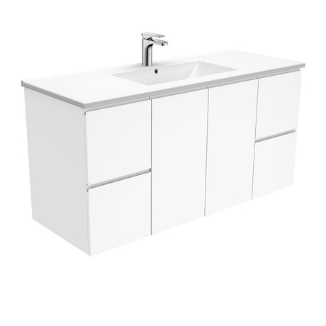 Fienza Dolce Tcl120F 1200Mm Fingerpull Wall Hung Vanity White - Special Order Units