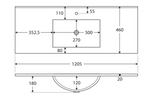 Fienza Dolce Tcl120F 1200Mm Fingerpull Wall Hung Vanity White - Special Order Units