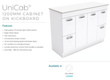 Fienza Dolce Tcl120Nkw 1200Mm Vanity With Kicker White - Special Order Units