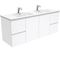 Fienza TCL150FD Dolce Fingerpull 1500mm Vanity wall hung (Double Bowl) White