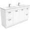 Fienza TCL150NKWD Dolce Ceramic 1500mm Vanity Kickboard with handles (Double bowl) White - Special Order