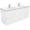 Fienza TCL150ZD Dolce Fingerpull Matte 1500mm Vanity wall hung (Double Bowl) Matte White - Special Order