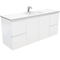 Fienza TCL150ZS Dolce Fingerpull Matte 1500mm Vanity wall hung (Single Bowl) Matte White