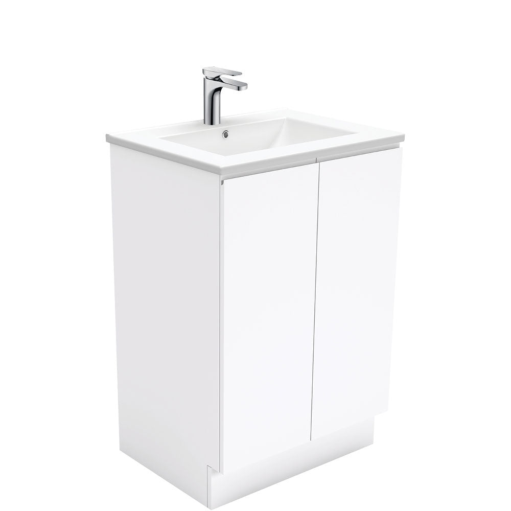 Fienza Dolce Tcl60C Fingerpull 600Mm White Vanity With Kickboard - Special Order Units