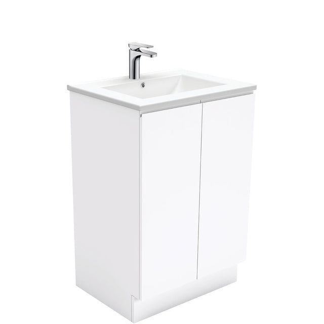 Fienza Dolce Tcl60C Fingerpull 600Mm White Vanity With Kickboard - Special Order Units