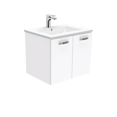 Fienza Dolce Tcl60J Ceramic 600Mm White Vanity Wall Hung With Handles - Special Order Units