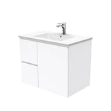 Fienza Dolce Tcl75Fl 750Mm White Fingerpull Wall Hung Vanity Left Hand Drawers - Special Order Units