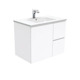 Fienza Dolce Tcl75Fr 750Mm White Fingerpull Wall Hung Vanity Right Hand Drawers - Special Order