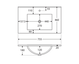 Fienza Dolce Tcl75H Manu 750Mm White Wall Hung Vanity Unit - Special Order Units