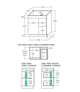 Fienza Dolce Tcl75Nkwr 750Mm White Vanity With Kicker Right Hand Drawers - Special Order Units