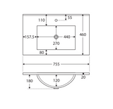 Fienza Dolce Tcl75Nkwr 750Mm White Vanity With Kicker Right Hand Drawers - Special Order Units