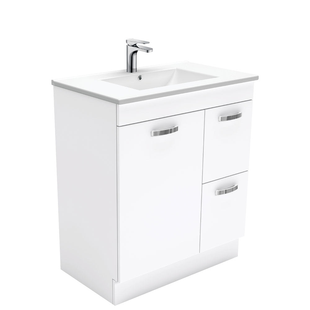 Fienza Dolce Tcl75Nkwr 750Mm White Vanity With Kicker Right Hand Drawers - Special Order Units