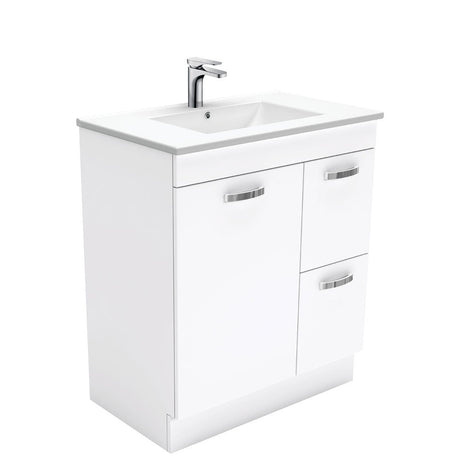 Fienza Dolce Tcl75Nkwr 750Mm White Vanity With Kicker Right Hand Drawers - Special Order Units