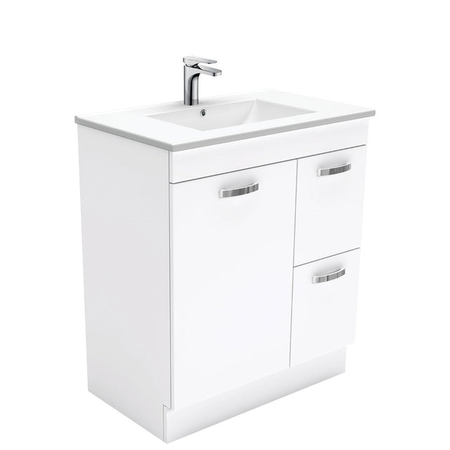 Fienza Dolce Tcl75Nkwr 750Mm White Vanity With Kicker Right Hand Drawers - Special Order Units