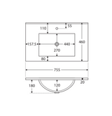 Fienza Quest Tcl75Q Manu 750Mm White Wall Hung Vanity Unit - Special Order Units