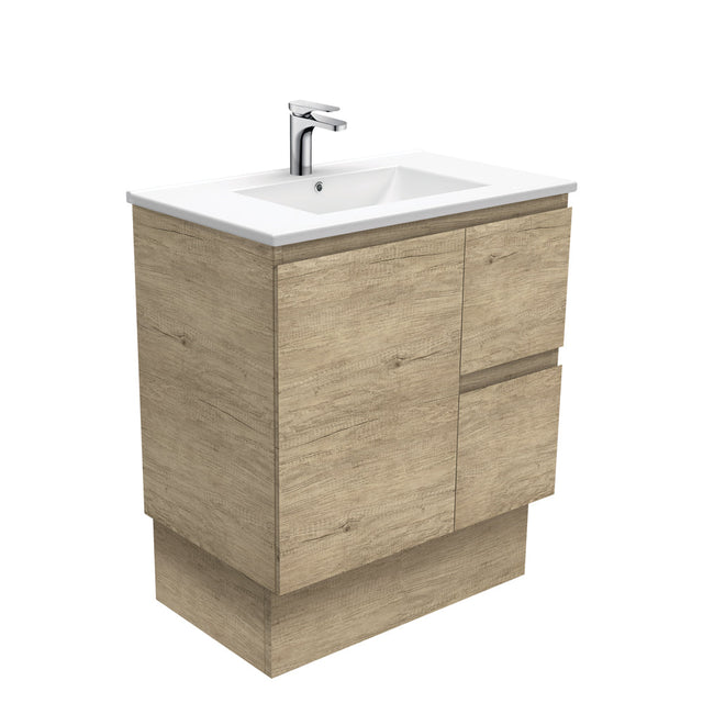 Fienza Dolce Edge Tcl75Skr Scandi Oak 750Mm Vanity With Kickboard Right Drawers - Special Order