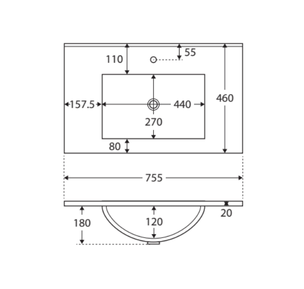 Fienza Dolce Edge Tcl75Sr Scandi Oak 750Mm Wall Hung Vanity Right Drawers - Special Order Units