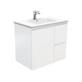 Fienza Dolce Tcl75Zr 750Mm Fingerpull Wall Hung Vanity Matte White With Right Drawers - Special