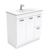 Fienza Dolce Tcl90Nkwr 900Mm White Vanity With Kicker Right Hand Drawer - Special Order Units